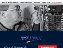 Tablet Screenshot of huckerelectric.com